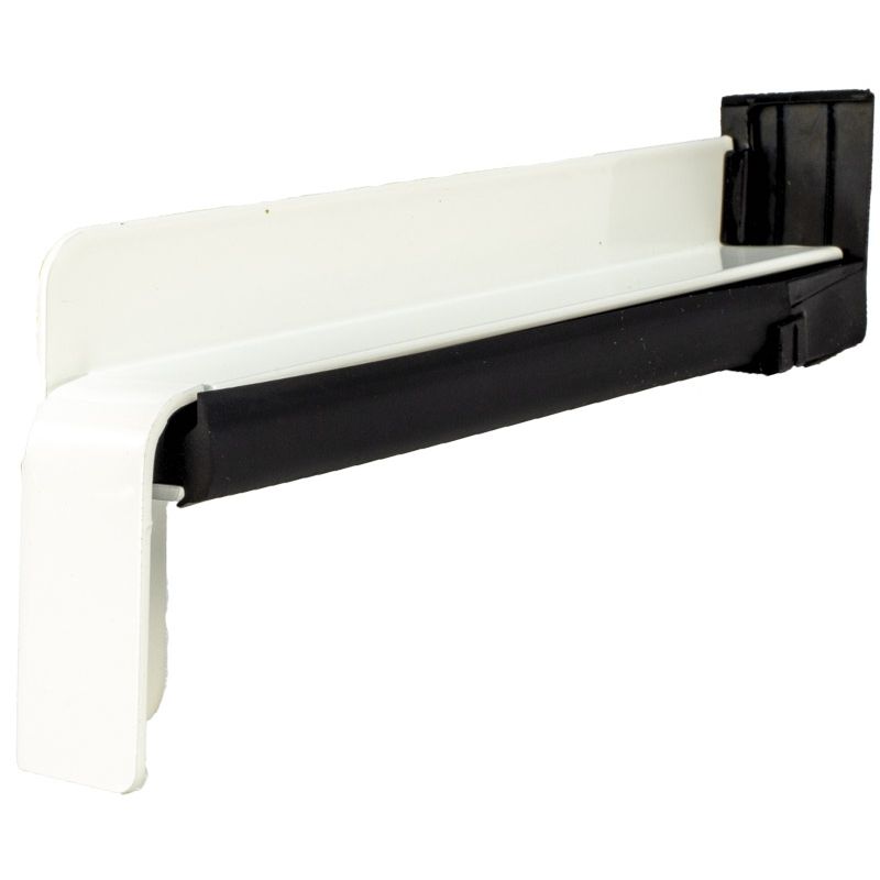 BF4004-Z weiß RAL 9016 - Aluminium-Gleitabschluss inkl. Dichtset mit Dehnungsausgleich Produktbild BIGPIC L