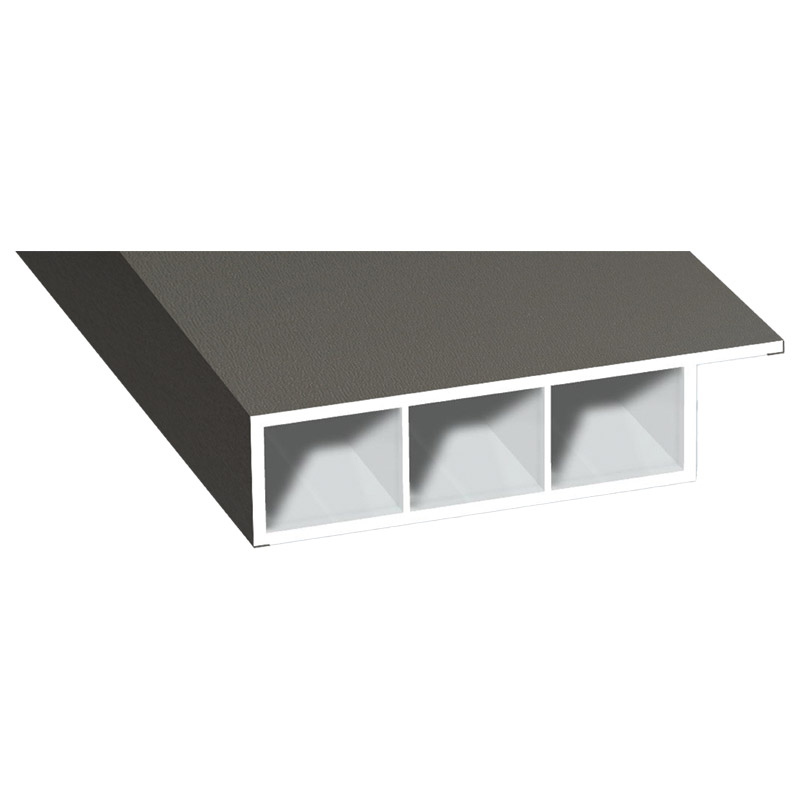 Kammerprofil 60x15mm Lg. 6,00m foliert, mit Nase 70 3905-167 Quarzgrau Produktbild BIGPIC L