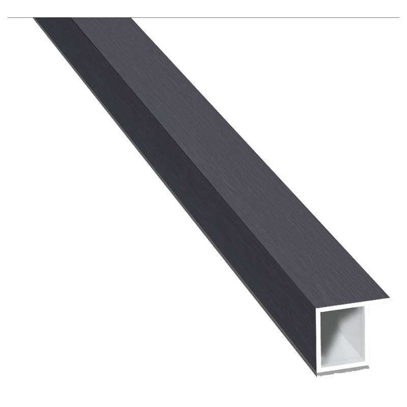 Kammerprofil 17x15mm SK Lg. 6,00m foliert, mit Nase 701505-167 Schiefergrau Produktbild BIGPIC L