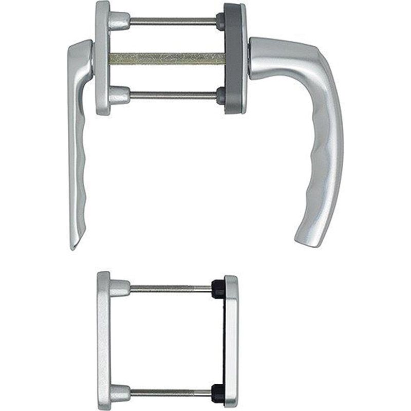 HOPPE Balkon-/Fenstertür-Garnitur ATLANTA 099KH/66N/U26/0530/66NS/49PNS flacher Griff Produktbild BIGPIC L
