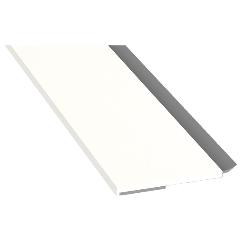 Flachprofil 40x3 SK-WL K Lg. 6,00 Weiß Genarbt 02.12.91.000014-116801 auf weissen Grundkörper, WL weiß Produktbild BIGPIC L