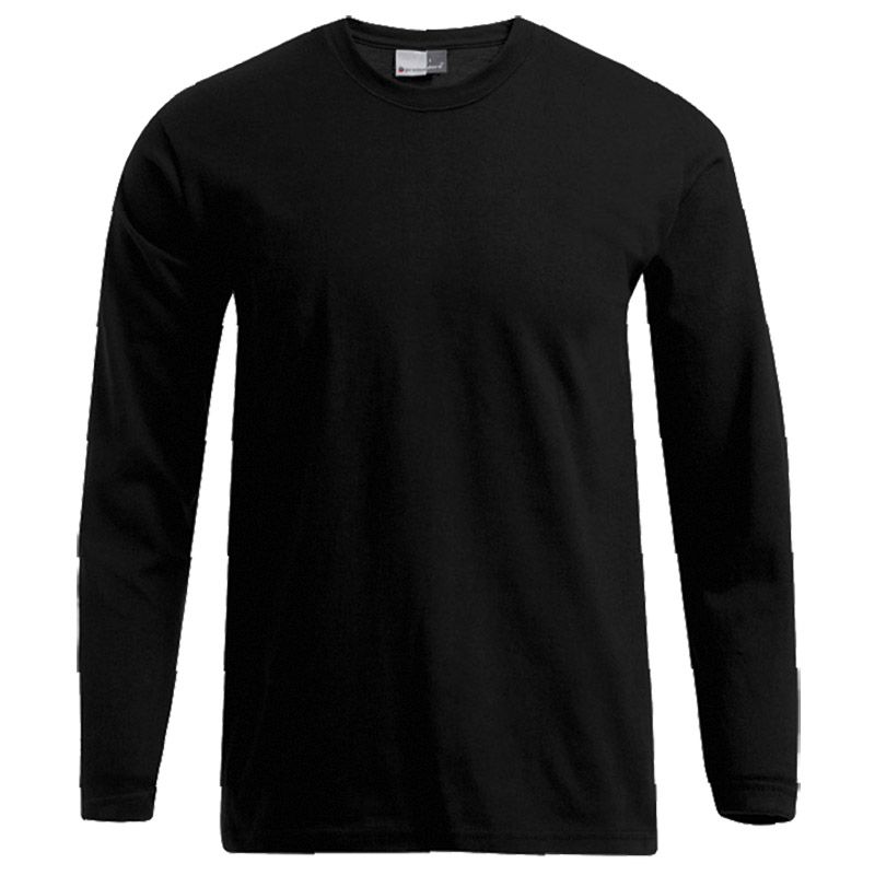 PROMODORO Men’s Premium-T Longsleeve schwarz Produktbild BIGPIC L
