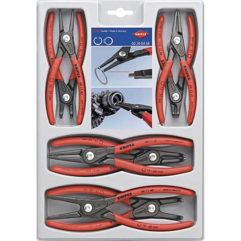 KNIPEX Präzisions-Sicherungsringzangensortiment 10-60mm 8-tlg. Produktbild BIGPIC L