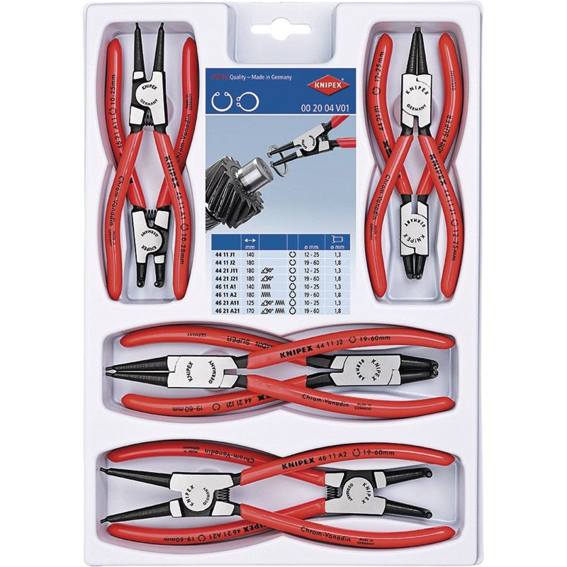 KNIPEX Sicherungsringzangensortiment 10-60mm 8-tlg. Produktbild BIGPIC L
