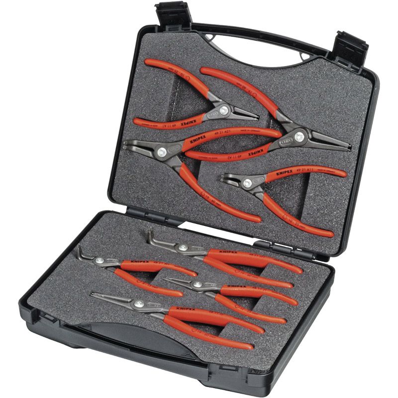 KNIPEX Präzisions-Sicherungsringzangensortiment 10-60mm 8-tlg. im Koffer Produktbild BIGPIC L