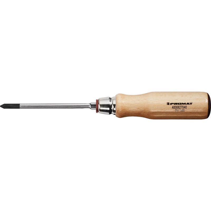 PROMAT Schraubendreher PH mit Holzgriff Produktbild BIGPIC L