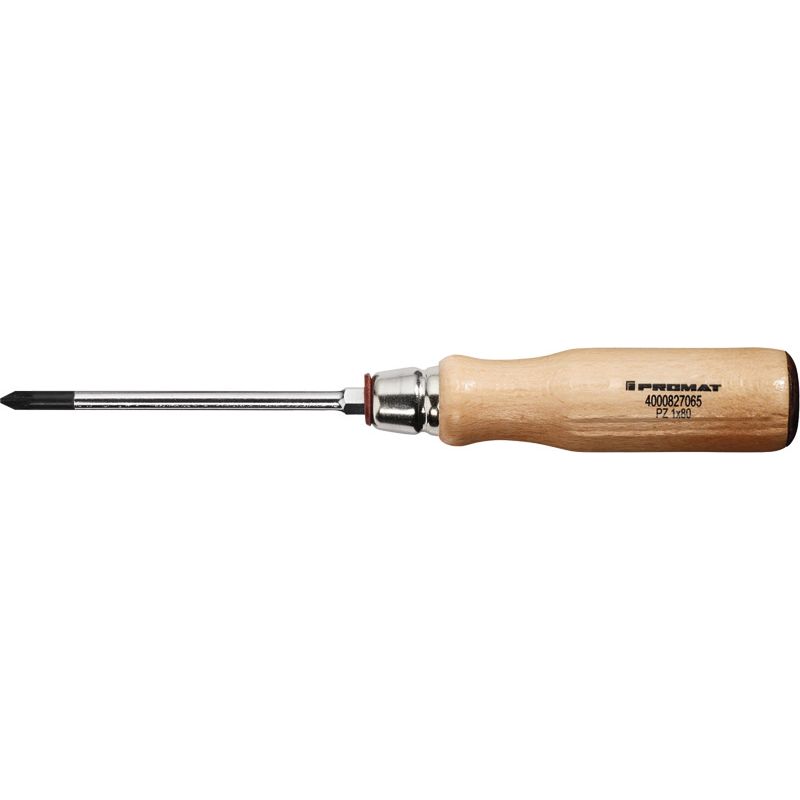 PROMAT Schraubendreher PZD mit Holzgriff Produktbild BIGPIC L