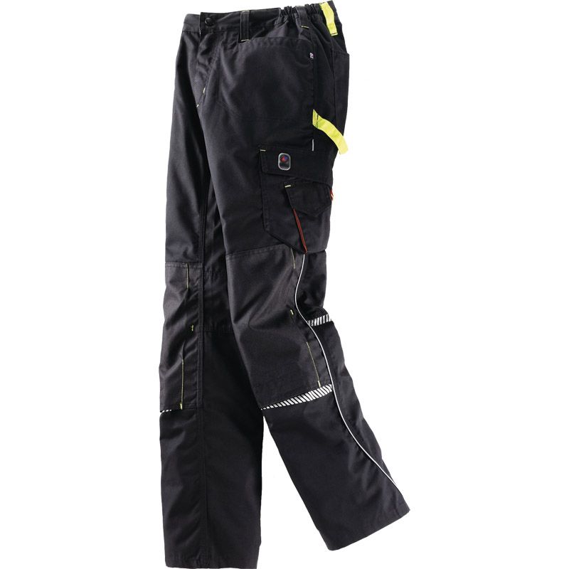 Bundhose Terrax Workwear Gr.48 schwarz/limette 65%PES/35 %CO TERRAX Produktbild BIGPIC L