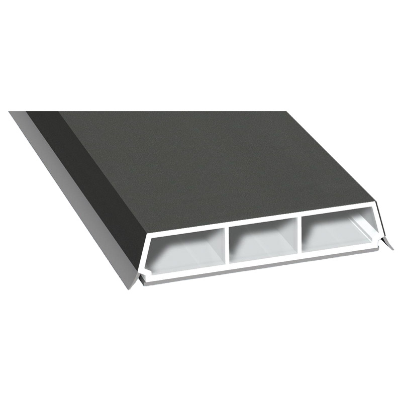 Trapez-Sprosse 65mm SK Lg. 6,00m foliert, mit zwei schwarzen Weichlippen 436 1014 Alux DB 703 Produktbild BIGPIC L