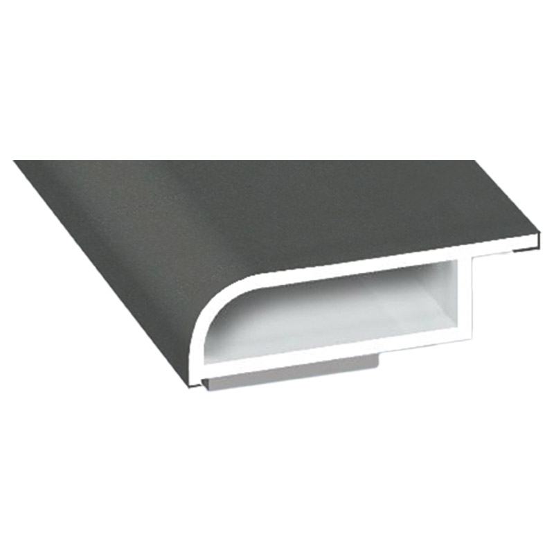 Kammerprofil 25x7mm SK Lg. 6,00m foliert mit Nase 436 1014 Alux DB 703 Produktbild BIGPIC L
