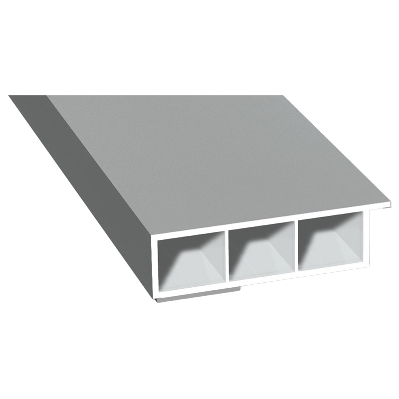 Kammerprofil 60x15mm SK Lg. 6,00m foliert, mit Nase 70 0405-083 Signalgrau Glatt Produktbild BIGPIC L