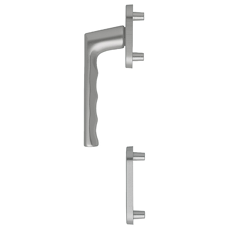 Balkontürhalbgarnitur AL F9 0700FA/66N/66NS, Außenseite, 10 mm Nocken, M5/7 mm Vierkantaufnahme PZ Produktbild BIGPIC L