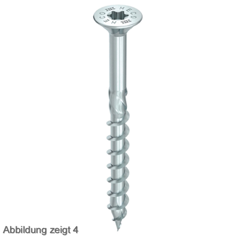 HECO-TOPIX-plus Holzbauschraube, Teilgewinde, Senkkopf, HD, verzinkt blau Produktbild BIGPIC L