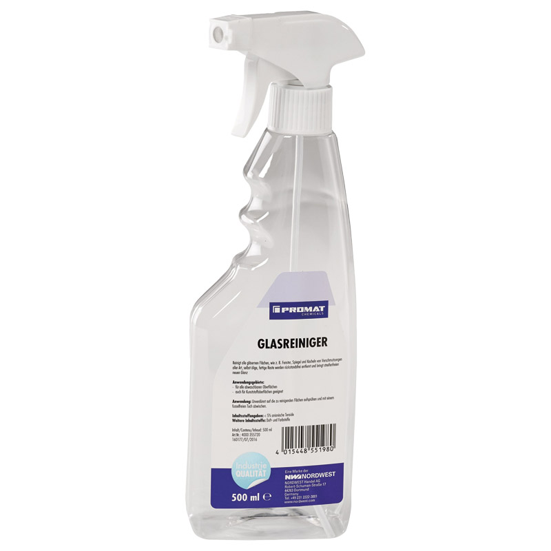 Glasreiniger 500 ml Sprühflasche PROMAT chemicals Produktbild BIGPIC L