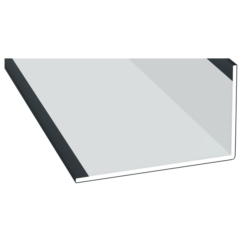 Winkelprofil 60x100x3mm Lg. 6,00m Außen foliert 70 1605-083 Anthrazitgrau Glatt Produktbild BIGPIC L