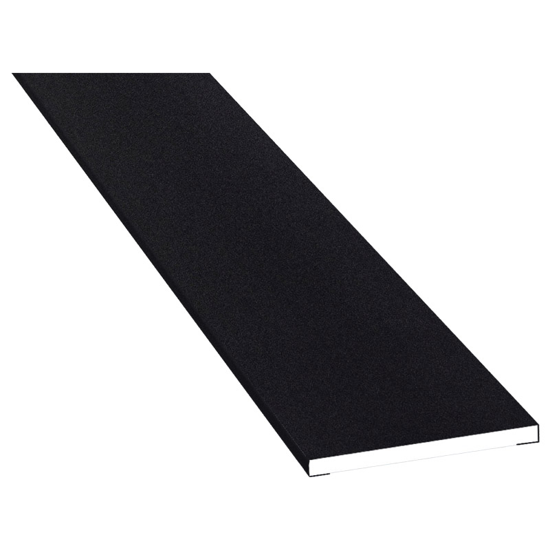 Flachprofil 40x3mm Lg. 6,00m foliert 70 2105-083 Schwarzgrau Glatt Produktbild BIGPIC L