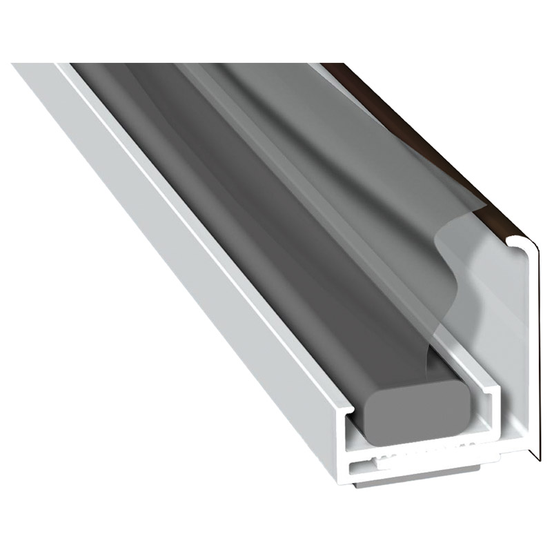 Anschlussprofil 36mm Lg. 6,00m foliert, zweiteilig, mit Compriband88 7505-167 Schokobraun Produktbild BIGPIC L