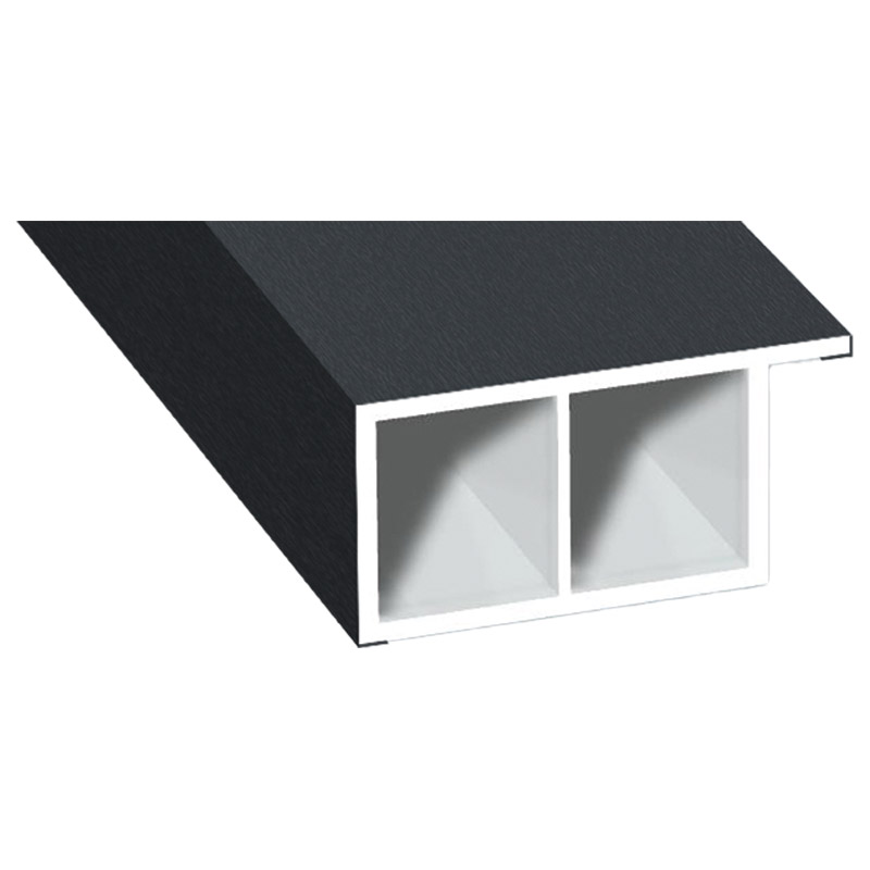 Kammerprofil 30x15mm Lg. 6,00m foliert mit Nase 701505-167 Schiefergrau Produktbild BIGPIC L