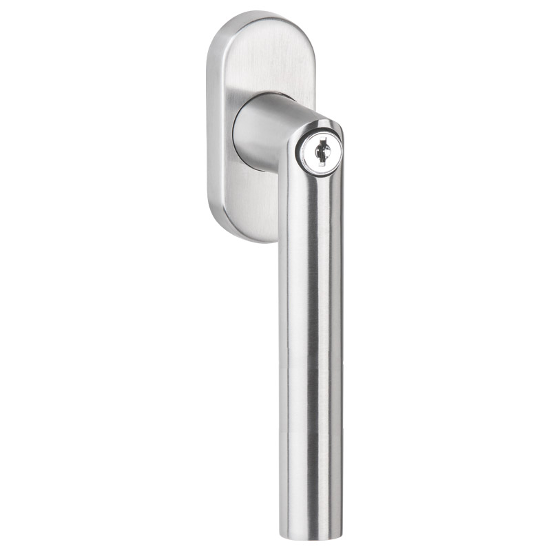 greenteQ Fenstergriff FG61D.SG100.ER 100NM mit Druckknopf abschließbar - inkl. Schrauben Produktbild BIGPIC L