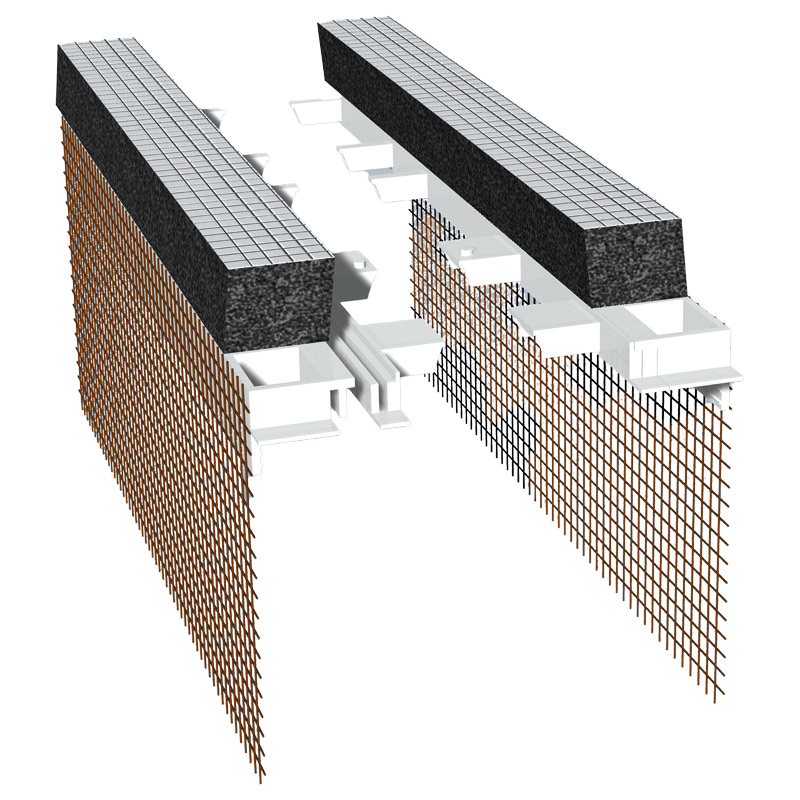 Adapter 260 mmWeiß, mit 20 mm Flex-Schaummit Armierungsgewebe, VE: 50 Paar Produktbild BIGPIC L