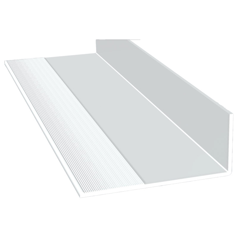 Winkelprofil 50x120x4,2 mm Lg. 6,00 mWeiß, VE: 30 mmit Innenriefen Produktbild BIGPIC L