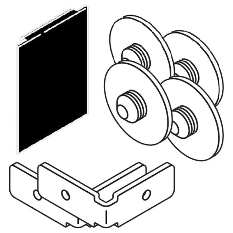 HAWA Blendenendstück-Set Porta 100 GMD Produktbild BIGPIC L
