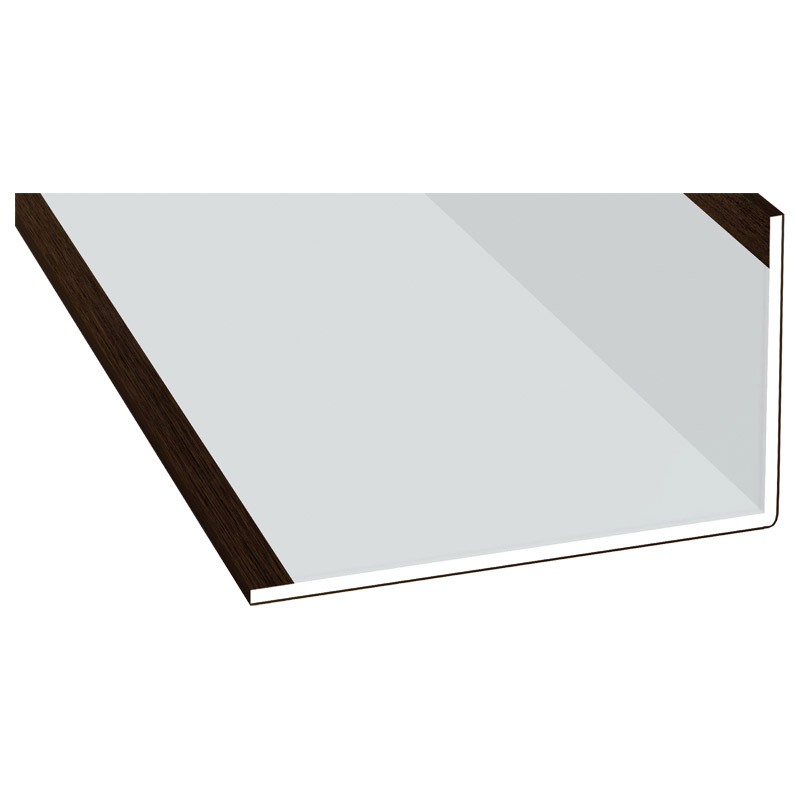 Winkelprofil 60x100x3 mm Lg. 6,00 mAußen foliert205 2089-167 EICHE DUNKEL [7] Produktbild BIGPIC L