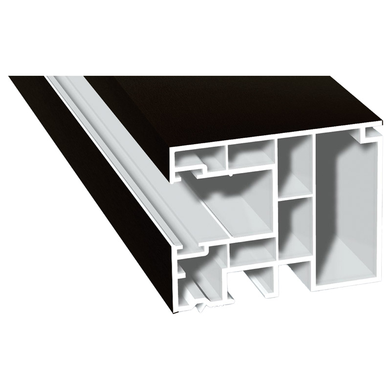 Maxi-Rollladenführung 59x47 mm Lg. 6,50 mfoliert, GK Braun, ohne Bürste85 1805-167 SCHWARZBRAUN [72] Produktbild BIGPIC L