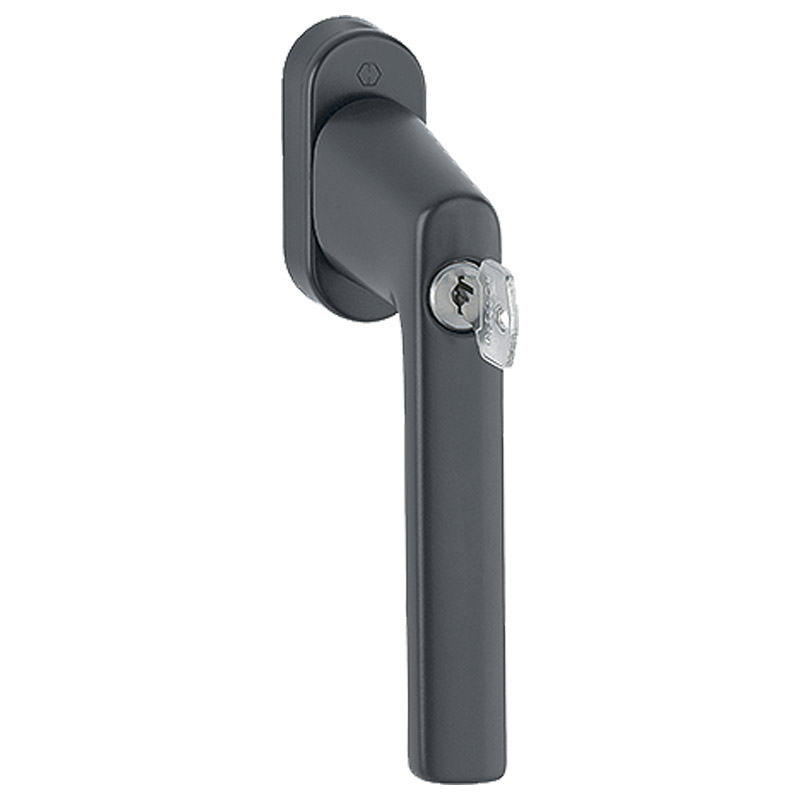 Fenstergriff Hamburg AL F9714M 0700LS/U26 10/32-42 mm 90° M5x45+M5x50 Produktbild BIGPIC L