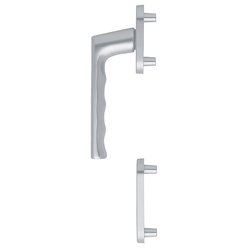 Balkontürhalbgarnitur AL F1 0700FA/66N/66NS, Außenseite, 10 mm Nocken, M5/7 mm Vierkantaufnahme PZ Produktbild BIGPIC L