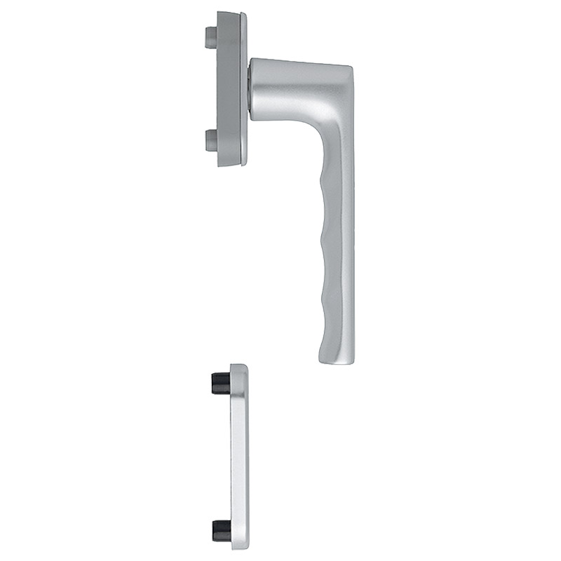 Balkontürhalbgarnitur AL F1 0700/U26/49PNS, Innenseite, 10 mm Nocken, M5/7 mm Vierkantaufnahme PZ, BS-M-Feder Produktbild BIGPIC L