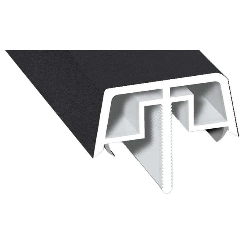 Kopplungsabdeckungsprofil Lg. 6,50 mfoliertPX 47097 BLACK ULTI MATT [139] Produktbild BIGPIC L