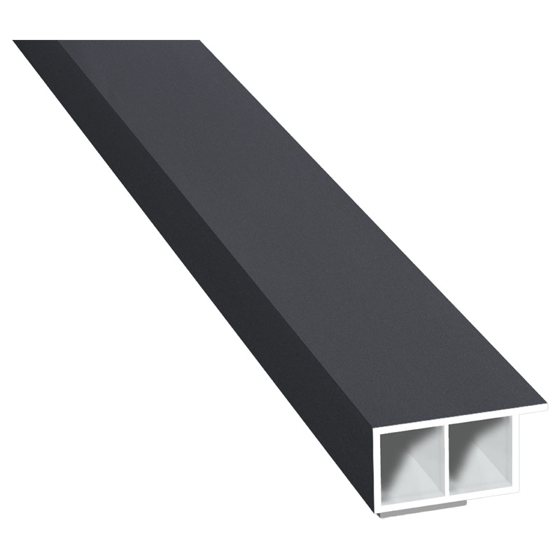 Kammerprofil 30x15 mm SK Lg. 6,00 mfoliert, mit NasePX 47858 ANTHRAZIT ULTI MATT [140] Produktbild BIGPIC L