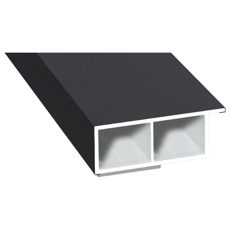 Kammerprofil 40x15 mm SK Lg. 6,00 mfoliert, mit NasePX 47858 ANTHRAZIT ULTI MATT [140] Produktbild BIGPIC L