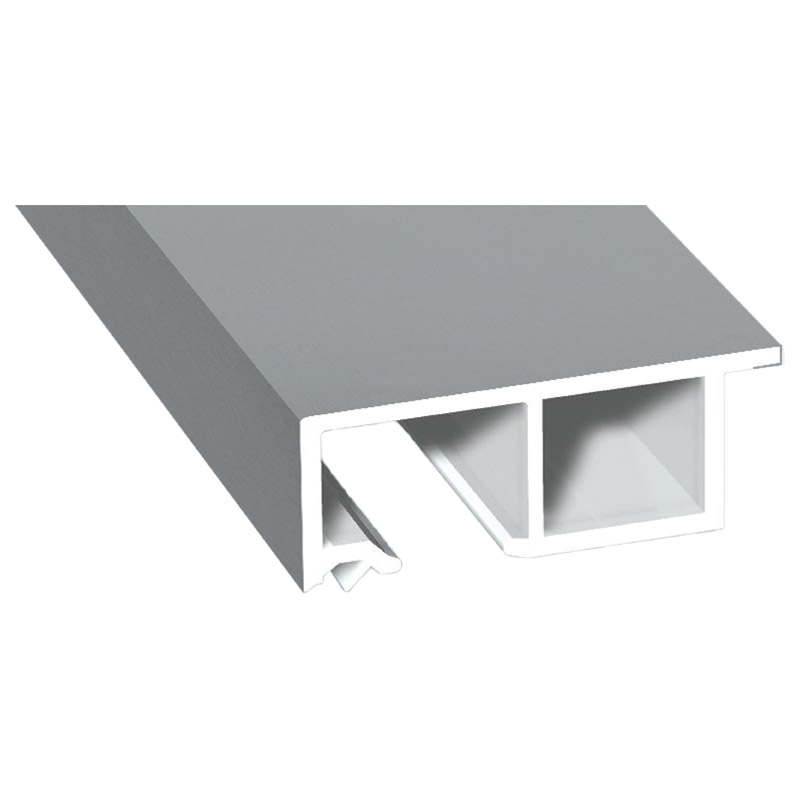 Anschluß-Profil 40 mm Lg. 6,00 mfoliert, klipsbar, mit Nase, 71 5505-167 SILBERGRAU (66) Produktbild BIGPIC L