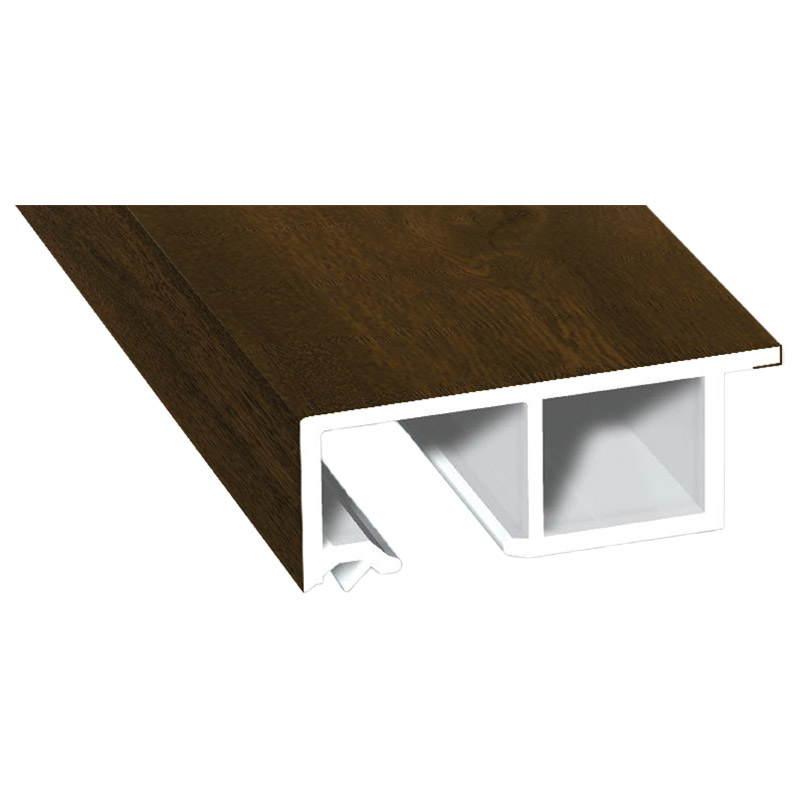 Anschluß-Profil 40 mm Lg. 6,00 mfoliert, klipsbar, mit Nase, 217 8007- 167 NUSSBAUM (14) Produktbild BIGPIC L