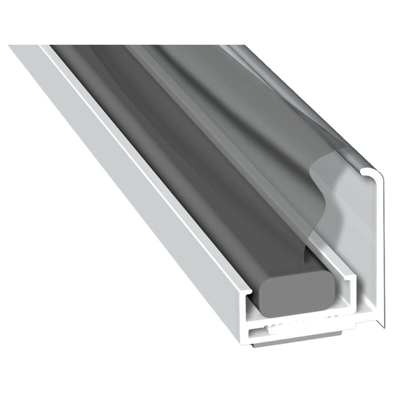 Anschlussprofil 36 mm Lg. 6,00 mfoliert, zweiteilig, mit Compriband71 5505-167 SILBERGRAU [66] Produktbild BIGPIC L
