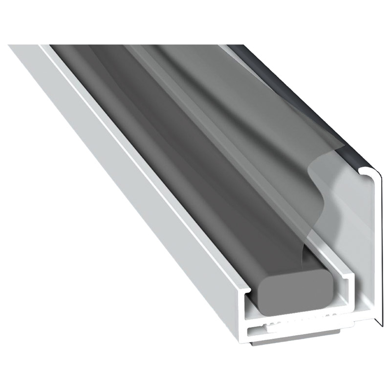 Anschlussprofil 36 mm Lg. 6,00 mfoliert, zweiteilig, mit Compriband701505-083 SCHIEFERGRAU GLATT [53] Produktbild BIGPIC L