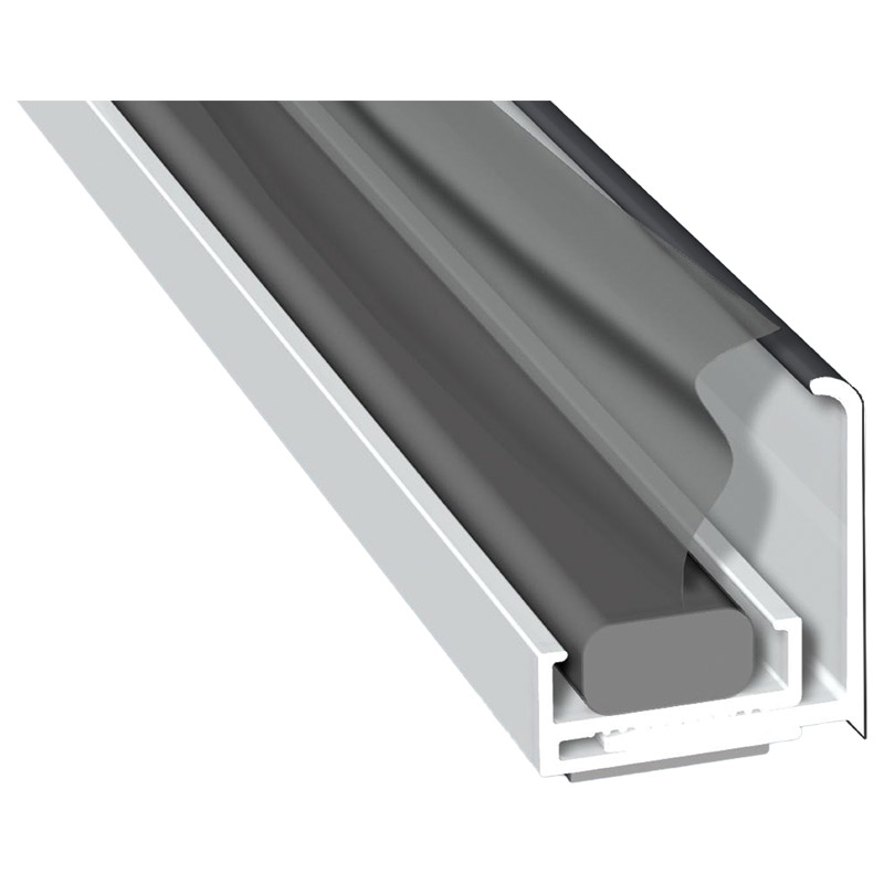 Anschlussprofil 36 mm Lg. 6,00 mfoliert, zweiteilig, mit Compriband PX 47858 ANTHRAZIT ULTI MATT (140) Produktbild BIGPIC L