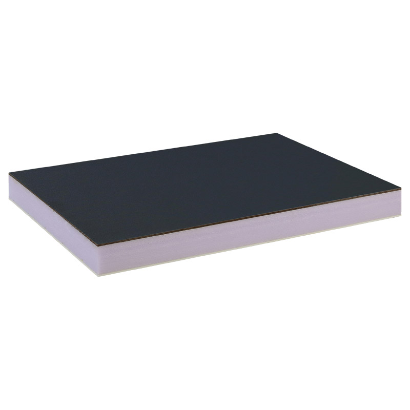 greenteQ Sandwichplatte HPL/HD/PVC einseitig HPL Renolit, XPS-Kern, Grautöne Produktbild BIGPIC L
