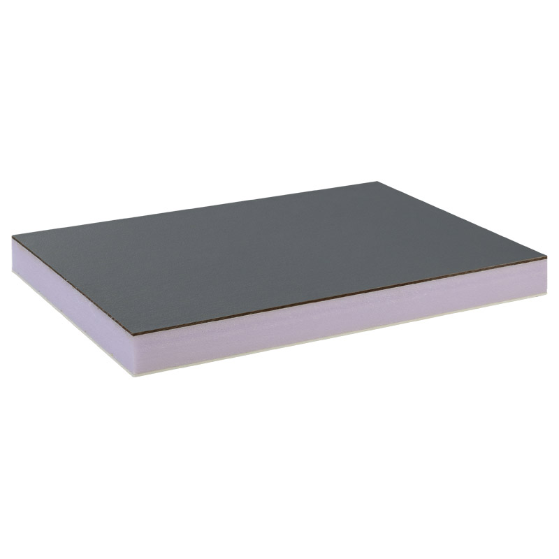 greenteQ Sandwichplatte HPL/HD/PVC einseitig HPL Renolit, XPS-Kern, Grautöne Produktbild BIGPIC L