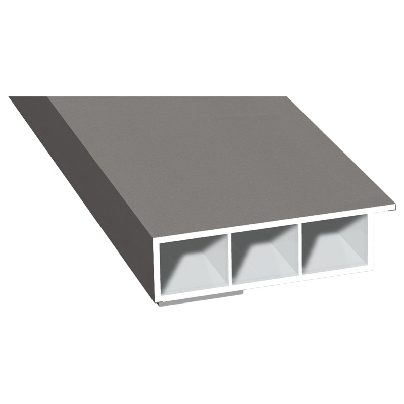 Kammerprofil 60x15 mm SK Lg. 6,00 mfoliert, mit Nase436 1016 ALUX GRAUALUMINIUM [102] Produktbild BIGPIC L