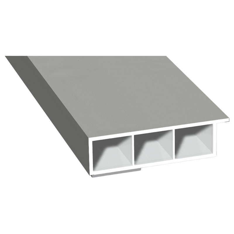 Kammerprofil 60x15 mm SK Lg. 6,00 mfoliert, mit Nase436 1015 ALUX WEIßALUMINIUM [101] Produktbild BIGPIC L