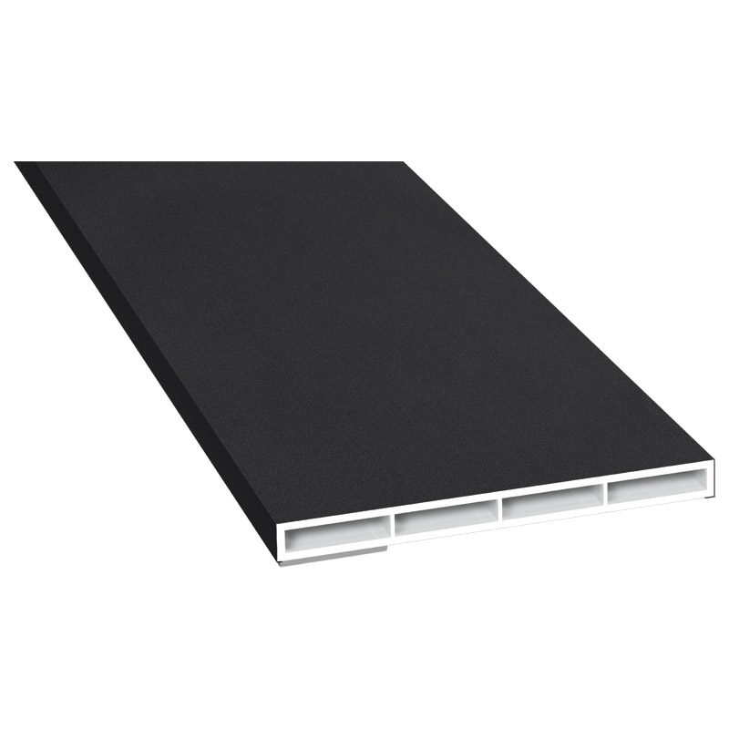 Kammerprofil 80x7 mm SK Lg. 6,00 mfoliert, ohne NasePX 47097 BLACK ULTI MATT [139] Produktbild BIGPIC L