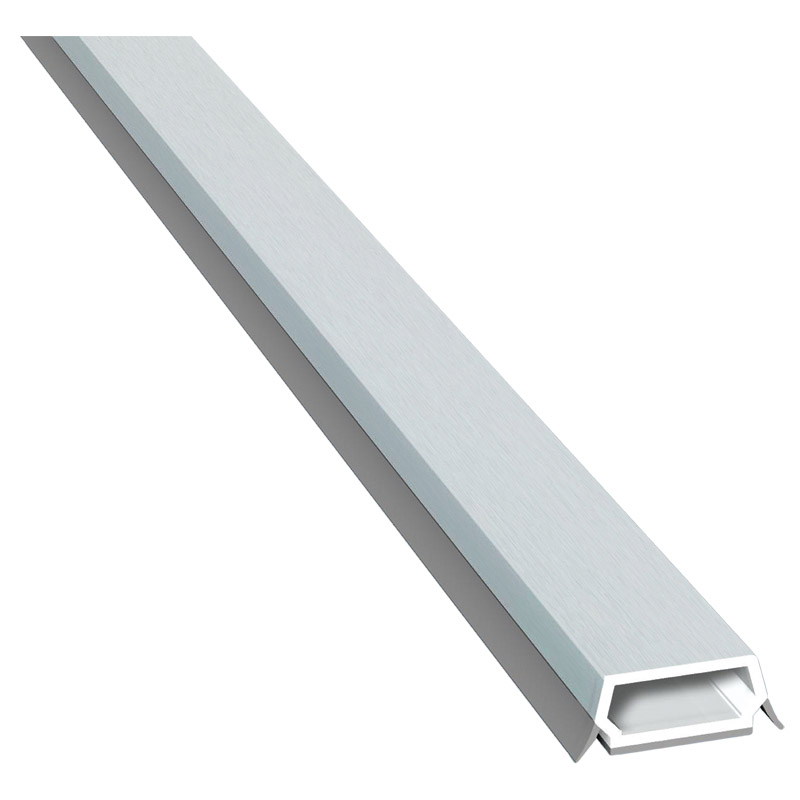 Trapez-Sprosse 23 mm SK Lg. 6,00 mfoliert, mit zwei schwarzen Weichlippen72 5105-167 LICHTGRAU [70] Produktbild BIGPIC L