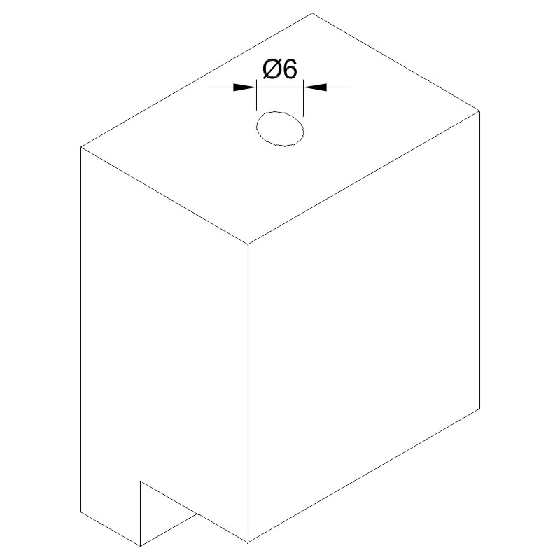 Pfostenverbinder schwarz systemabhängig gem. Kundenzeichnung Produktbild BIGPIC L