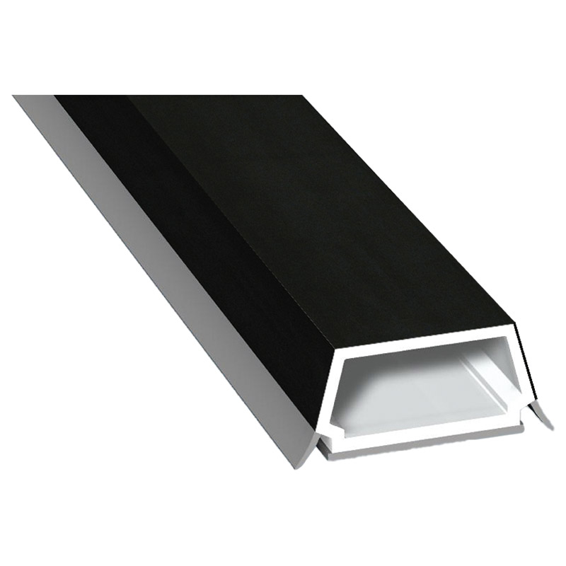 Trapez-Sprosse 27 mm SK Lg. 6,00 mfoliert, mit zwei schwarzen Weichlippen446 7062 JET BLACK SFTN CC+ [146] Produktbild BIGPIC L