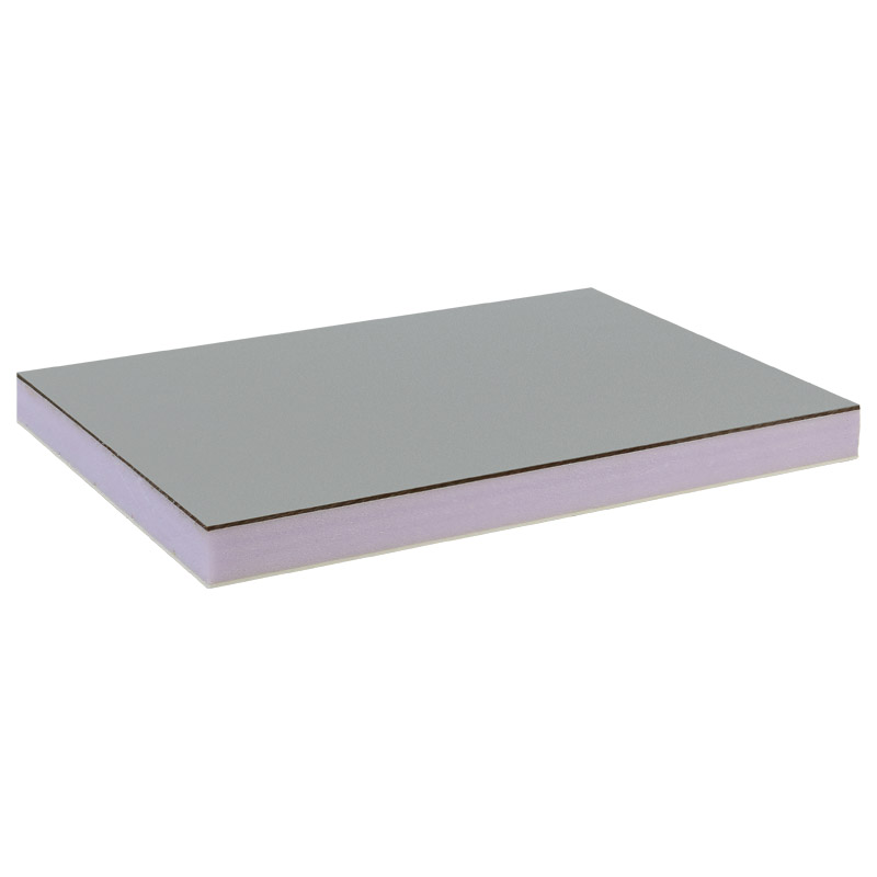 greenteQ Sandwichplatte HPL/HD/PVC einseitig HPL Renolit, XPS-Kern, Grautöne Produktbild BIGPIC L