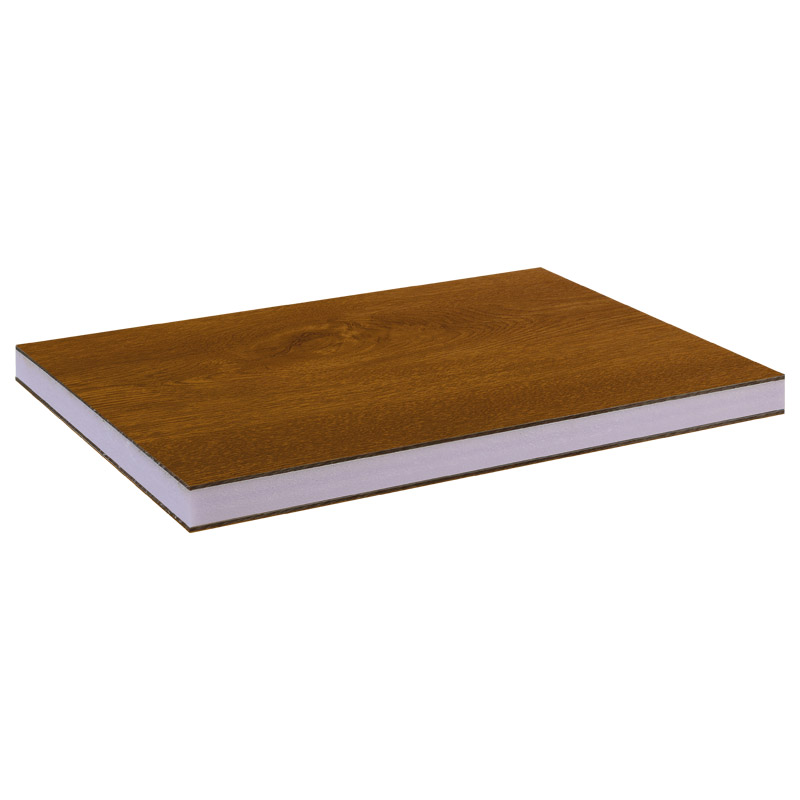 greenteQ Sandwichplatte HPL/HPL beidseitig foliert Renolit, XPS-Kern, Holztöne Produktbild BIGPIC L