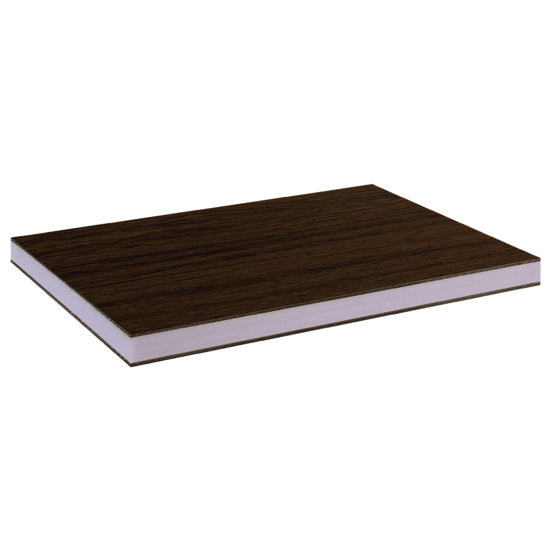 greenteQ Sandwichplatte HPL/HPL beidseitig foliert Renolit, XPS-Kern, Holztöne Produktbild BIGPIC L